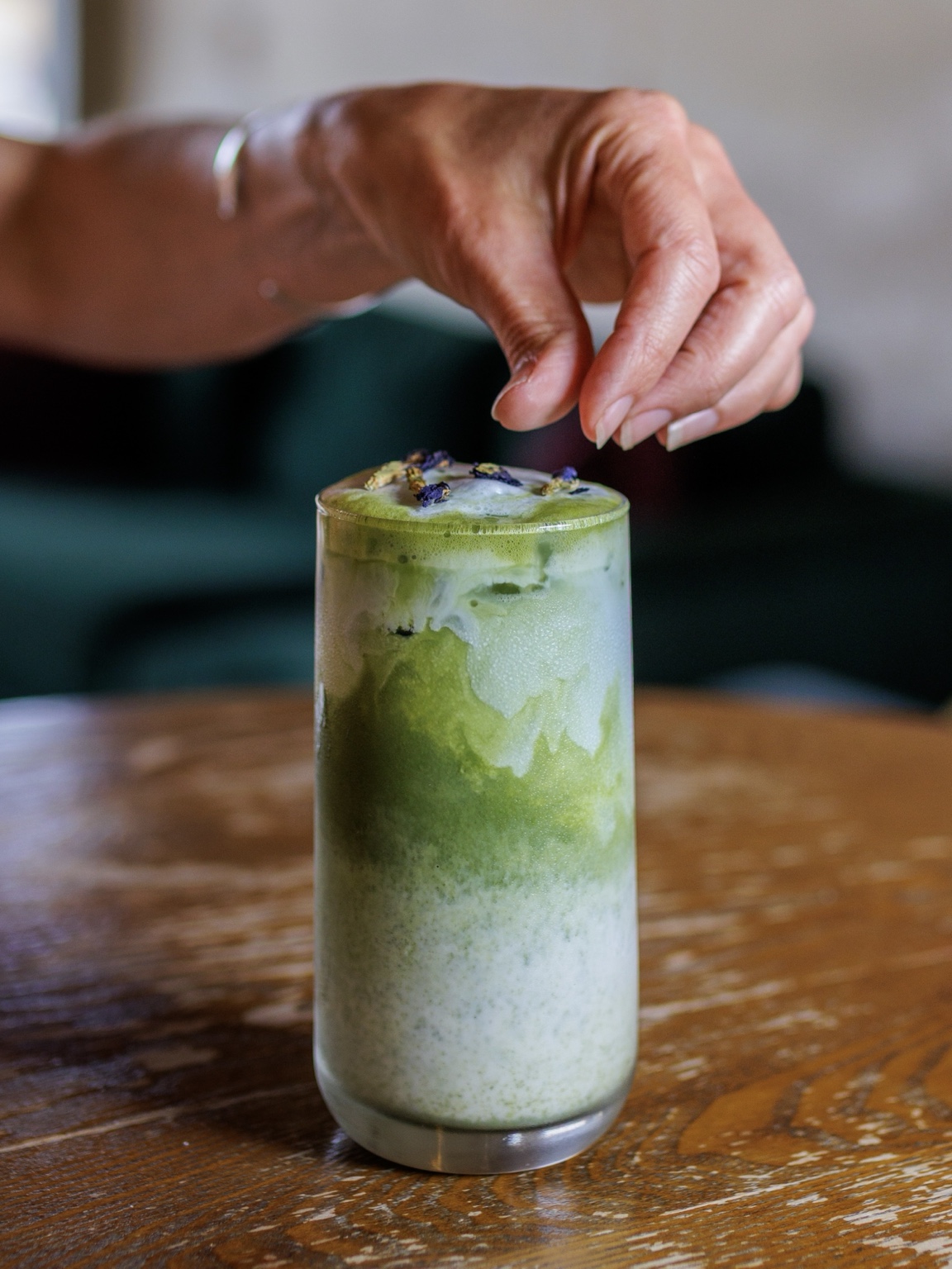 Matcha being prepared by hand